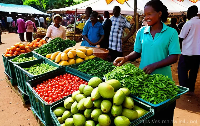 말라위에서의 채식주의자 식사 옵션 - **A vibrant and authentic Malawian plant-based feast.** The central focus is a rustic, hand-carved w...