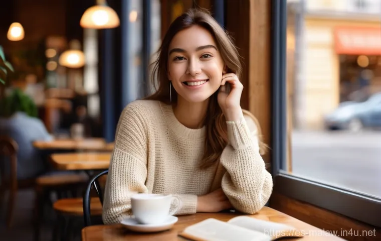 말라위의 수도 릴롱궤 Lilongwe  소개 - **Prompt:** A tranquil and warmly lit indoor cafe scene. A young woman in her early twenties, with a...
